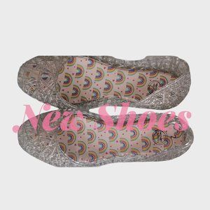 Size 2 clear gel slip- ons, Shoes for dress up